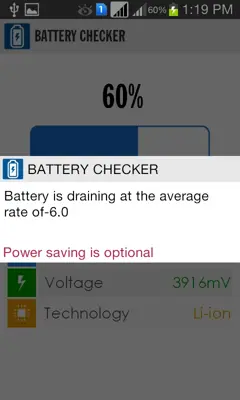 Battery Checker android App screenshot 1